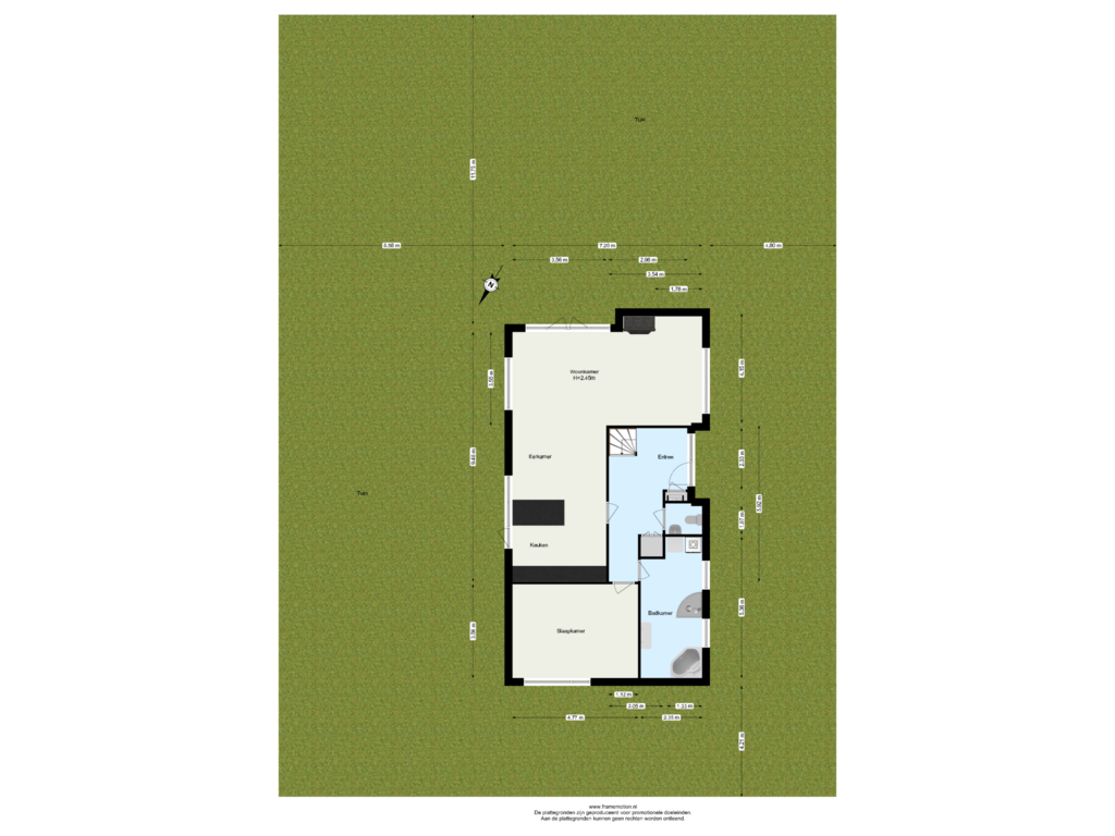 Bekijk plattegrond van Begane Grond tuin van Groeneweg 11