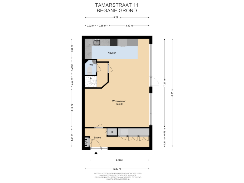 View floorplan of Begane grond of Tamarstraat 11