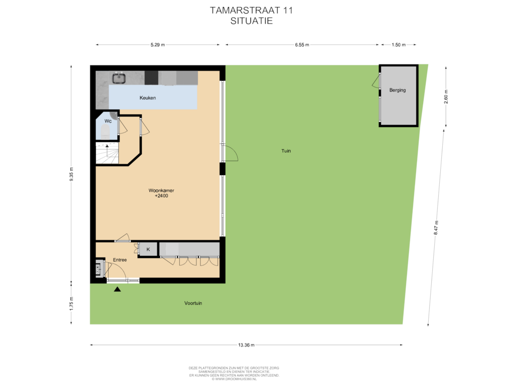 View floorplan of Situatie of Tamarstraat 11