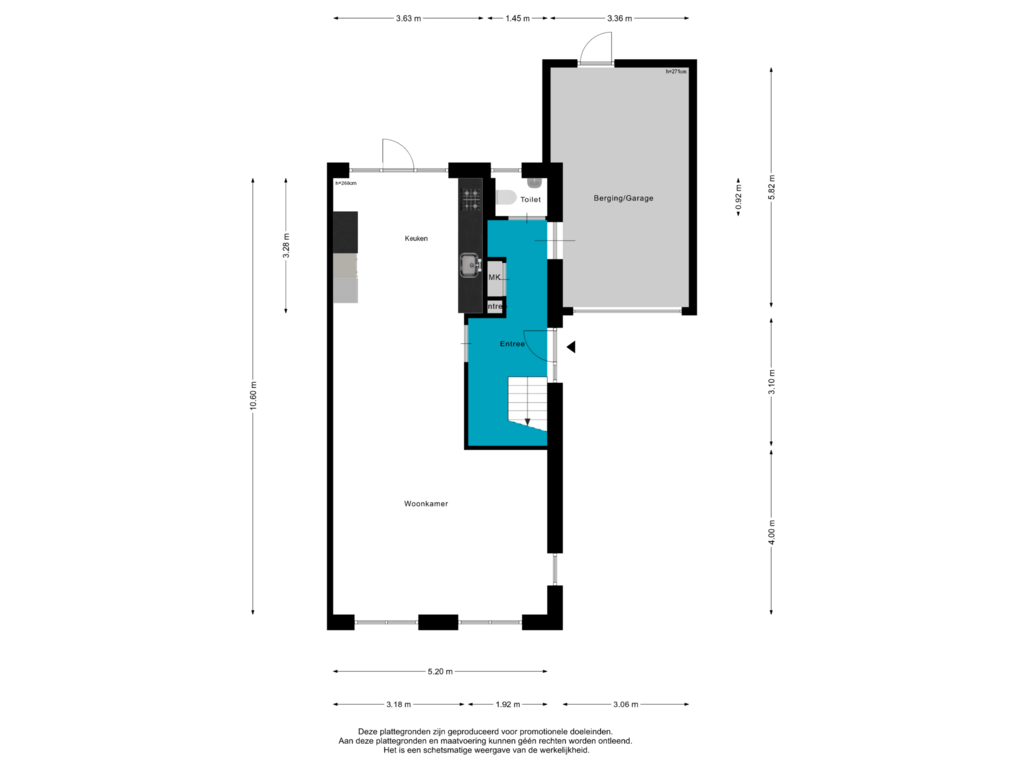 Bekijk plattegrond van Begane Grond van Zandekkers 4