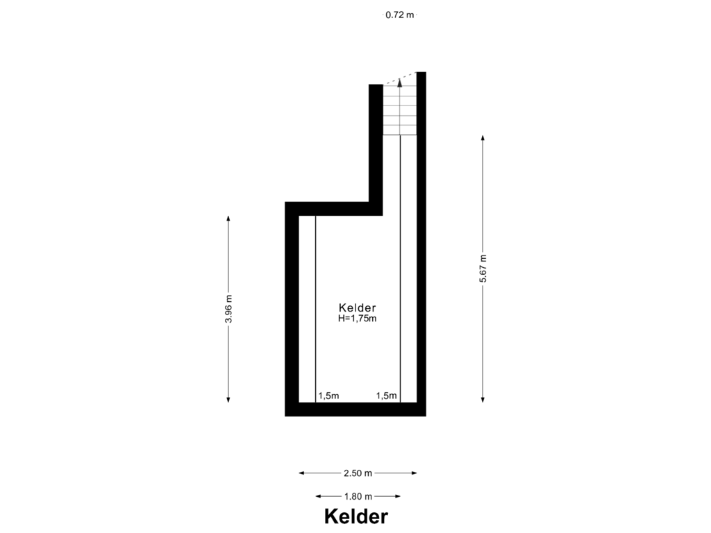 Bekijk plattegrond van Kelder van Pierre Cuypersstraat 30