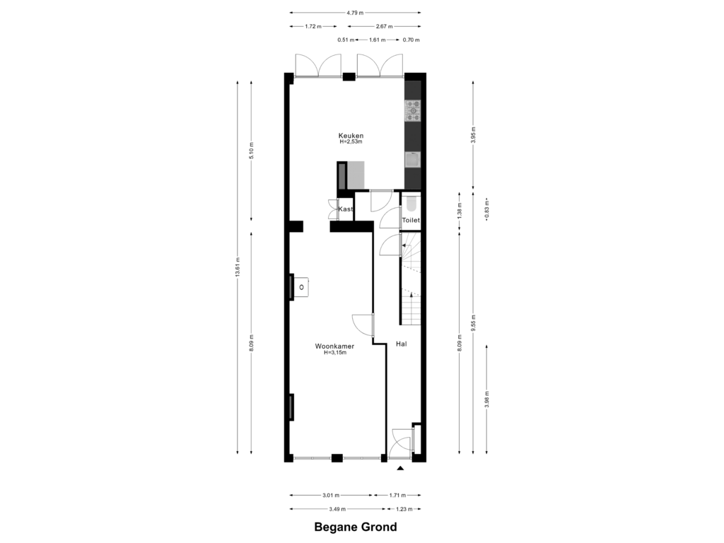 Bekijk plattegrond van Begane Grond van Pierre Cuypersstraat 30