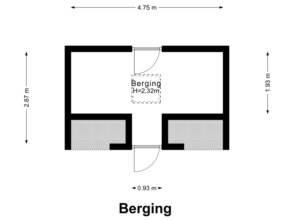 Bekijk plattegrond van Berging van Pierre Cuypersstraat 30