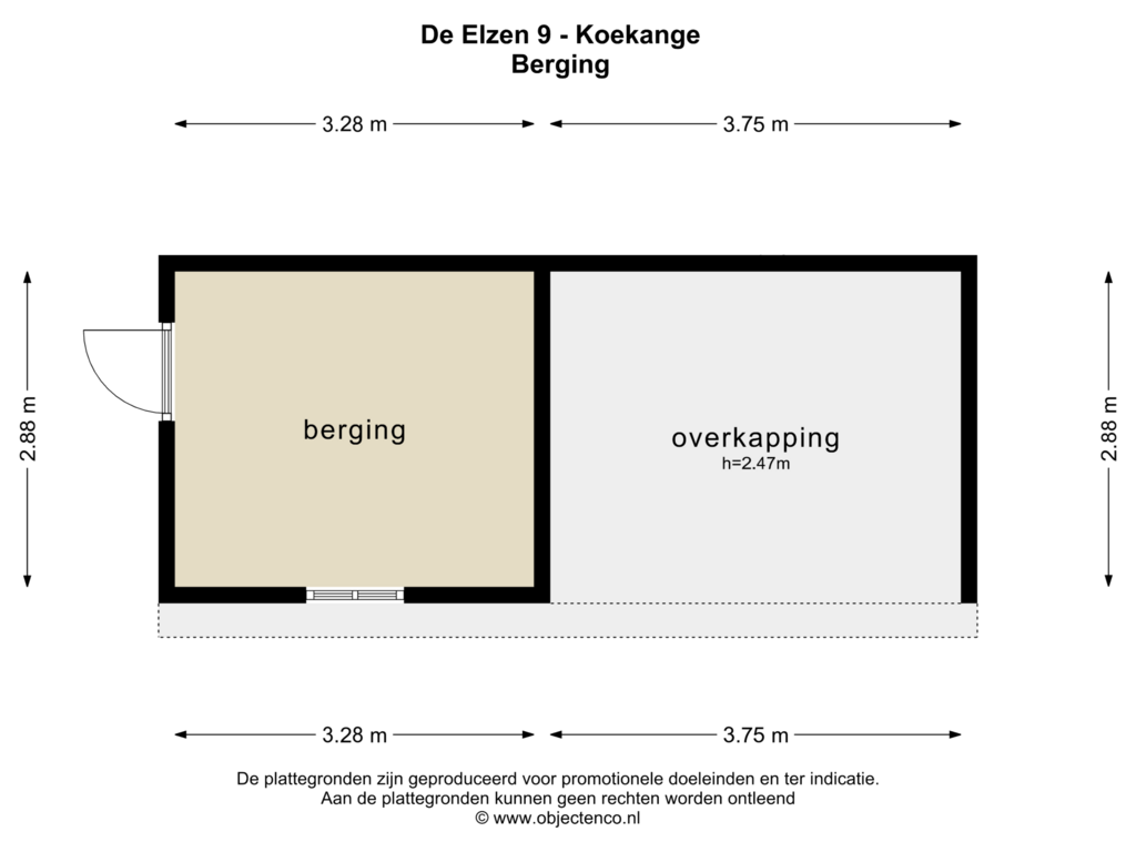 Bekijk plattegrond van BERGING van De Elzen 9