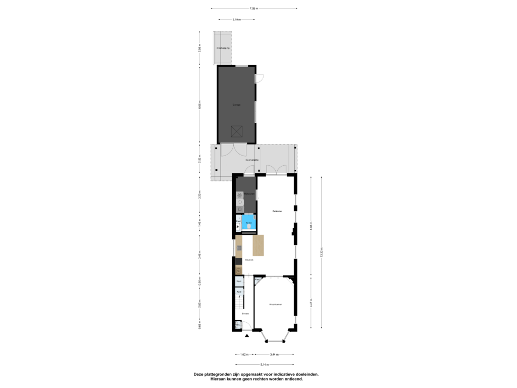 Bekijk plattegrond van Begane Grond van Weereweg 50