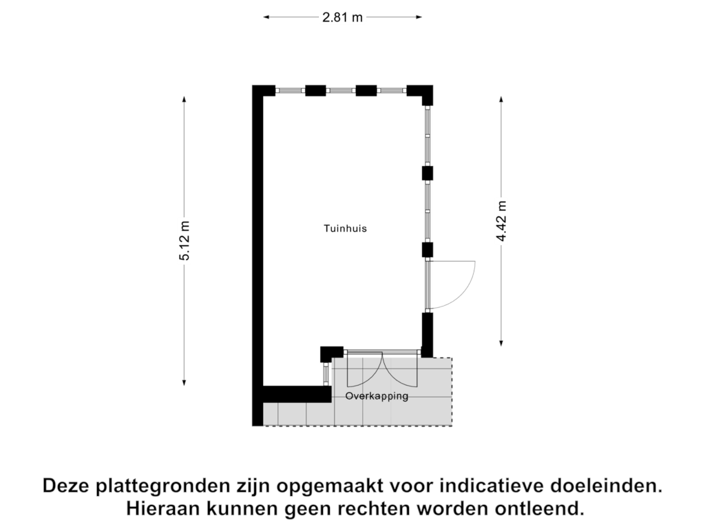 Bekijk plattegrond van Tuinhuis van Weereweg 50