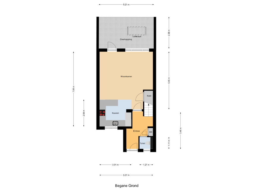 Bekijk plattegrond van Begane Grond van Tichelaar 50