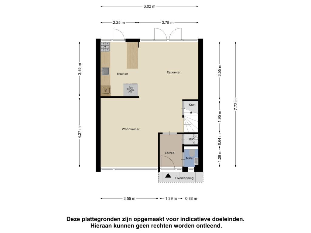 Bekijk plattegrond van Begane Grond van Beverveen 263