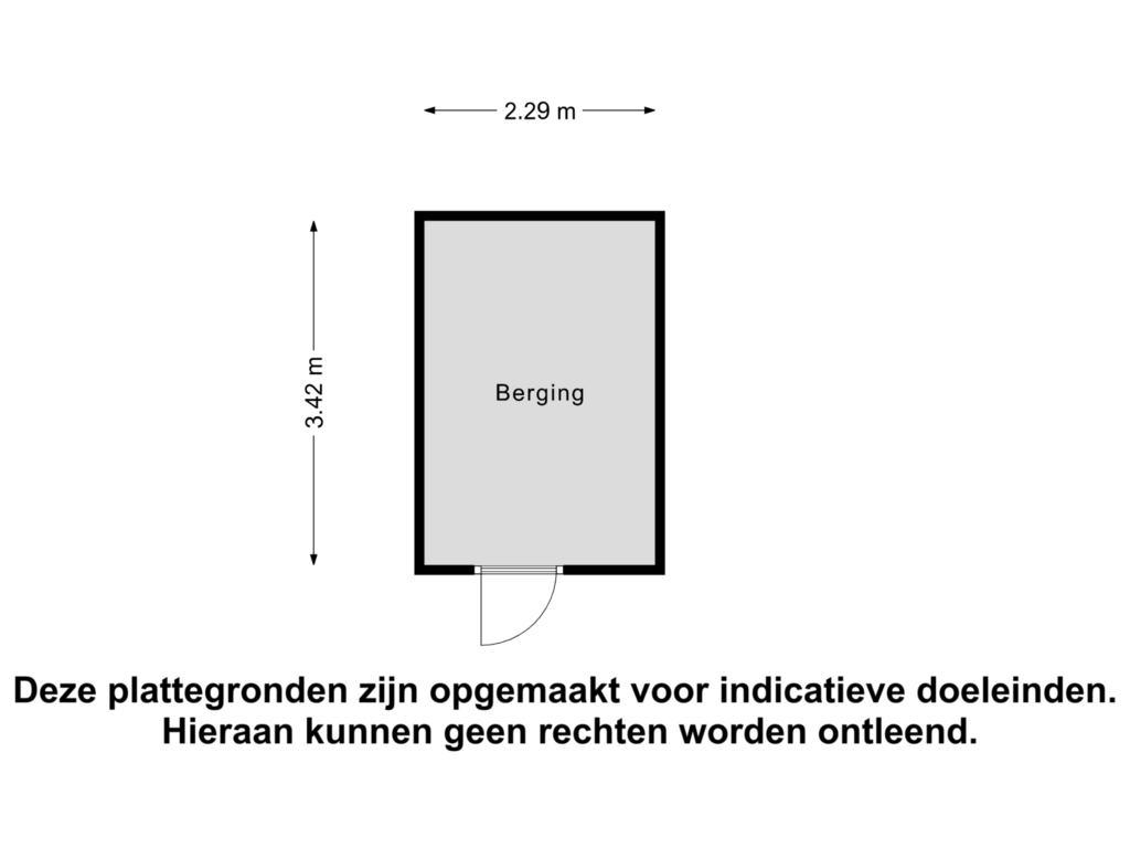 Bekijk plattegrond van Berging van Beverveen 263