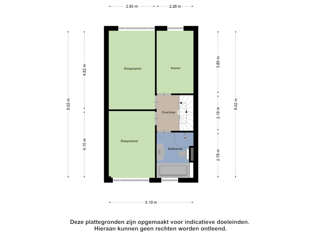 View floorplan of Eerste Verdieping of Rostandzijde 27