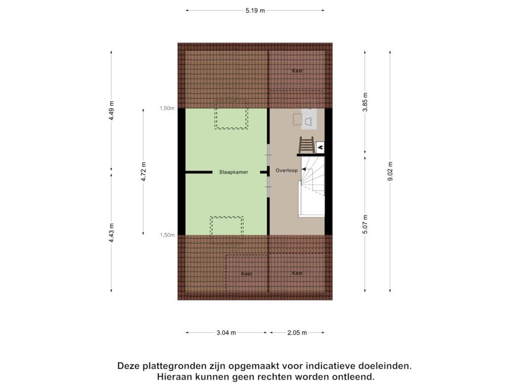 View floorplan of Tweede Verdieping of Rostandzijde 27