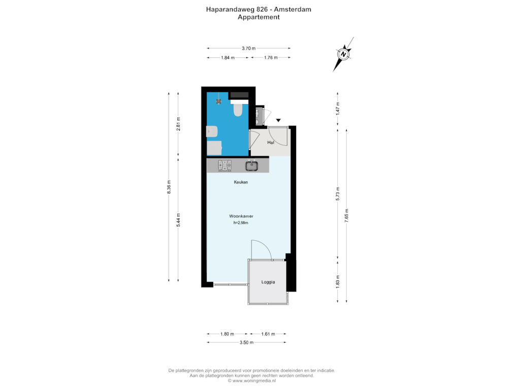 Bekijk plattegrond van Appartement van Haparandaweg 826