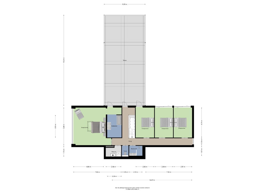 Bekijk plattegrond van Eerste Verdieping van Hopbellen 14