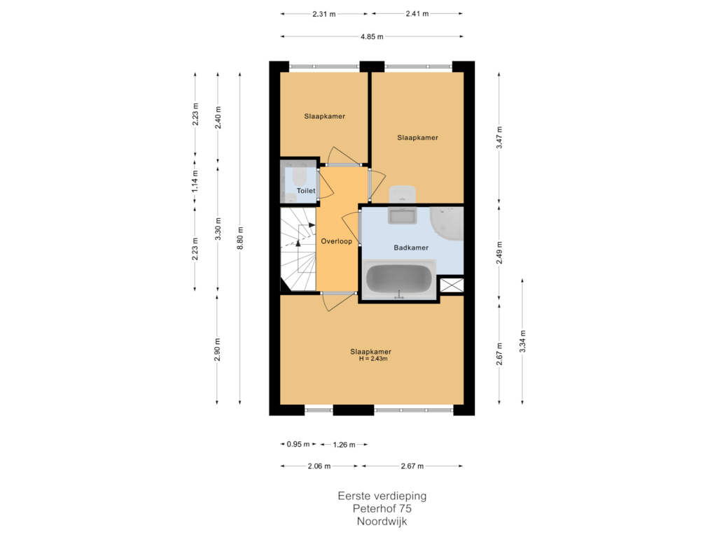 Bekijk plattegrond van Eerste verdieping van Peterhof 75