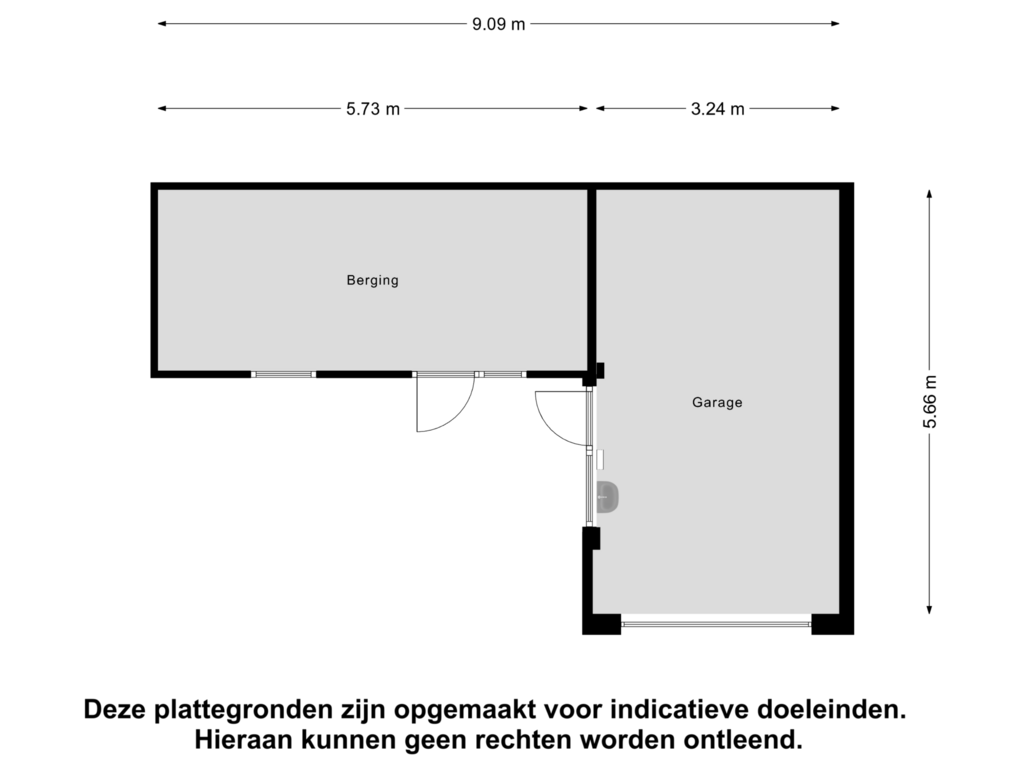 Bekijk plattegrond van Garage van Rokkeveenseweg 16