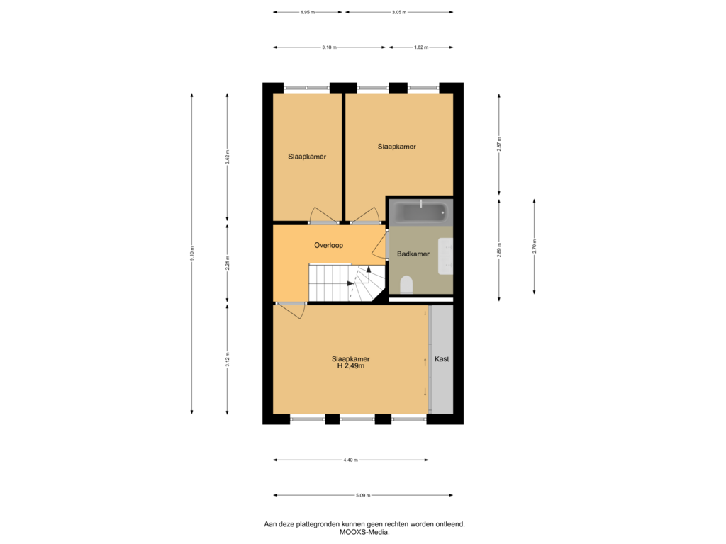 View floorplan of 1e Verdieping of Jan van Almondestraat 119