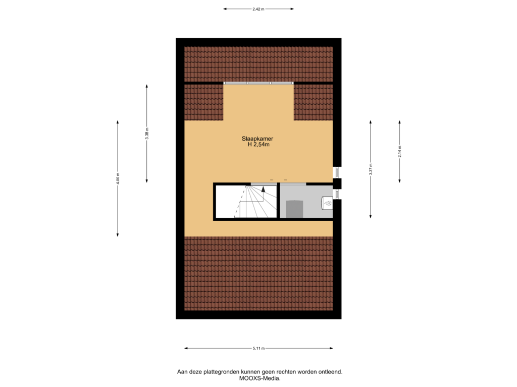 View floorplan of Zolder of Jan van Almondestraat 119