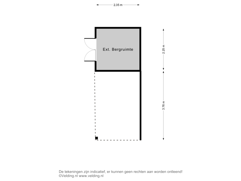 View floorplan of Ext Bergruimte of de Bloeven 28