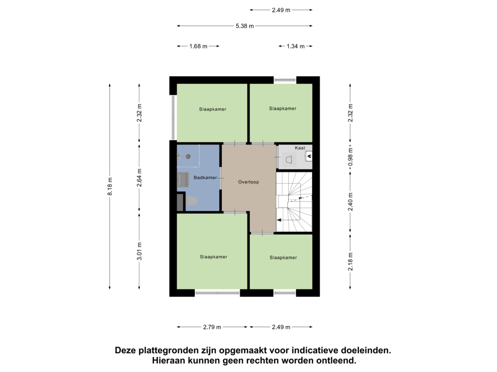 Bekijk plattegrond van Eerste Verdieping van van der Molenallee 8