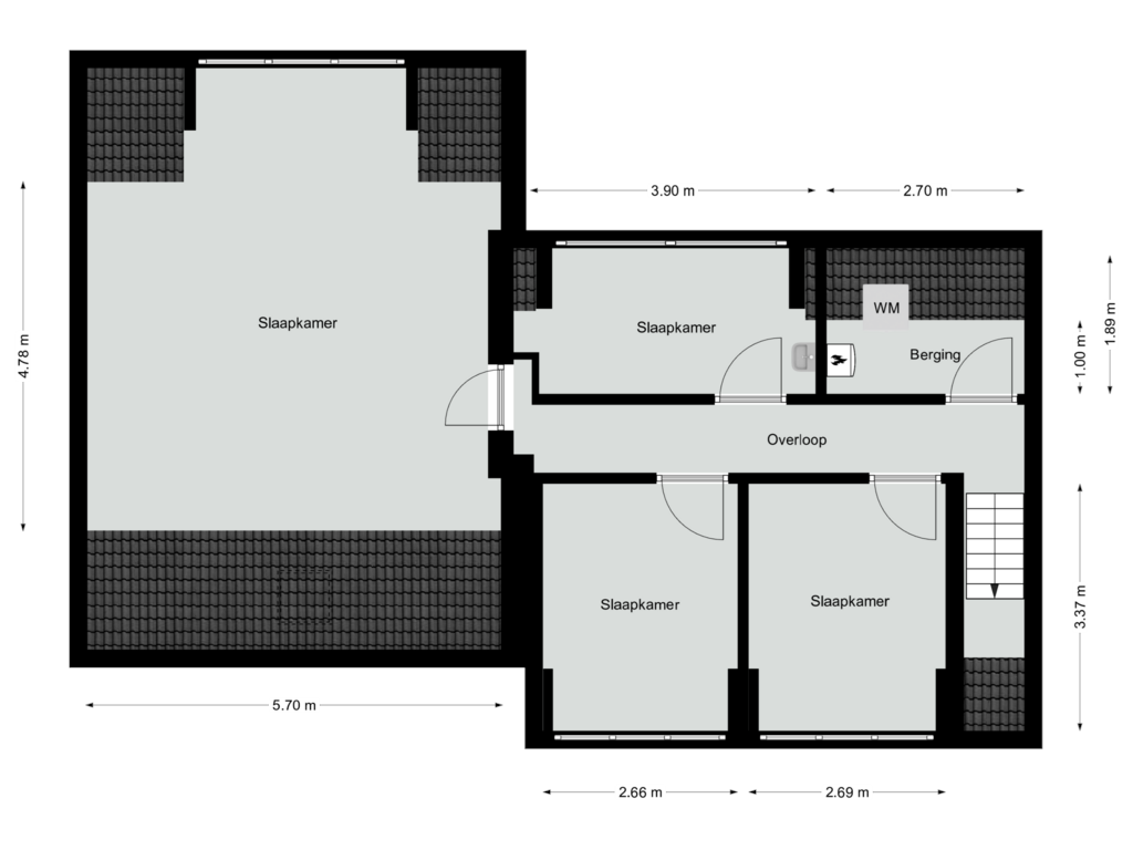 Bekijk plattegrond van Eerste verdieping van Broekhin Zuid 30