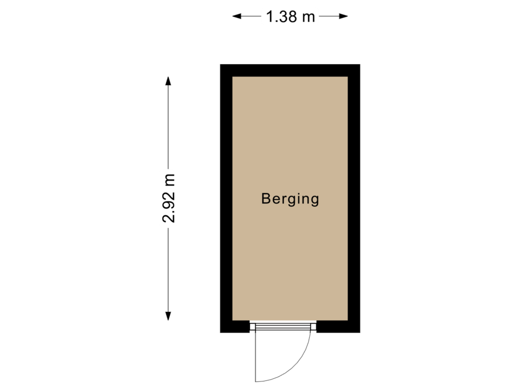 View floorplan of Berging of Dreessingel 26