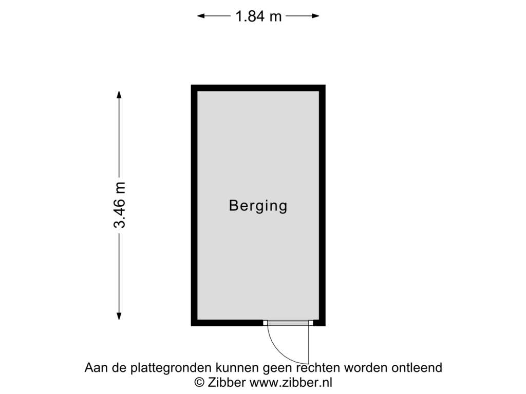 Bekijk plattegrond van Berging van Wilhelminasingel 213