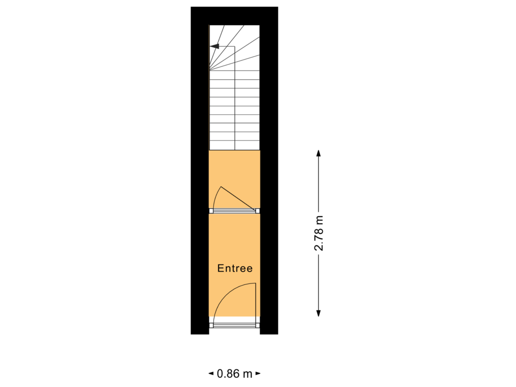 View floorplan of Entree of Zwaluwstraat 2-B