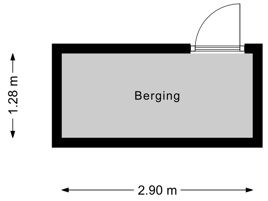 View floorplan of Berging of Zwaluwstraat 2-B