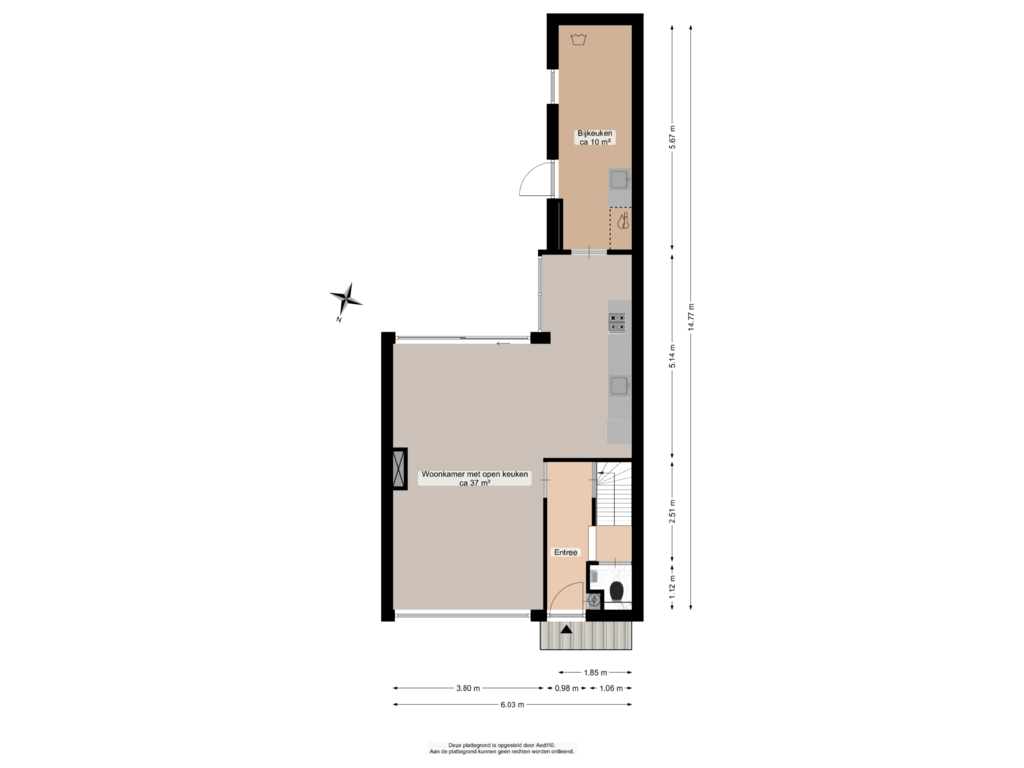 Bekijk plattegrond van Begane grond van A.H.G. Fokkerweg 24