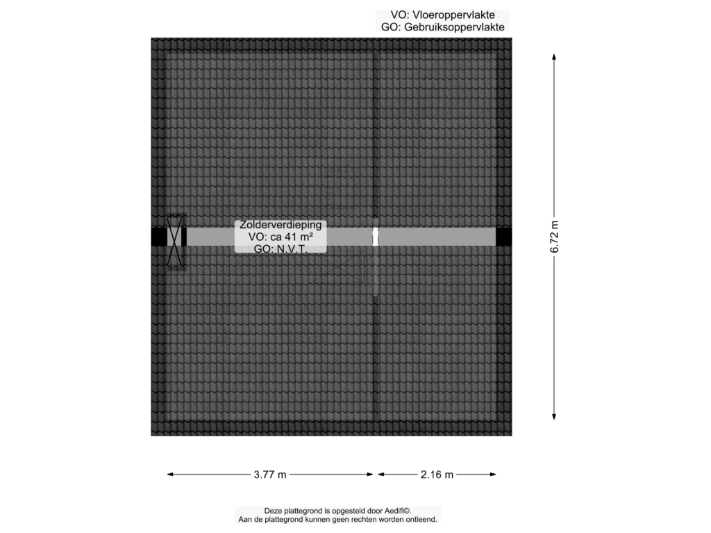 Bekijk plattegrond van Tweede verdieping van A.H.G. Fokkerweg 24