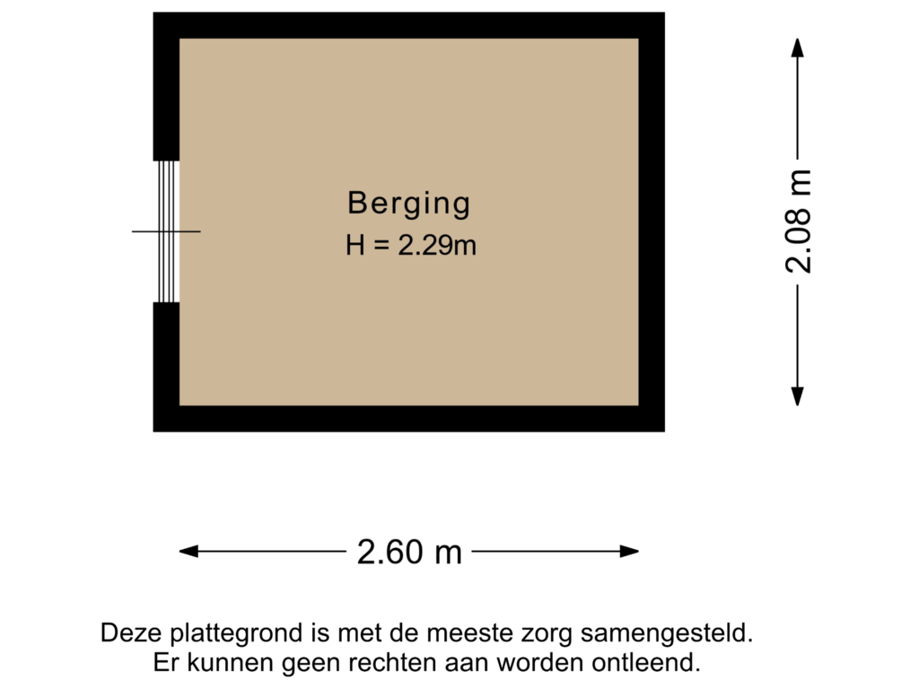 View floorplan of Berging of Woudrichemstraat 25