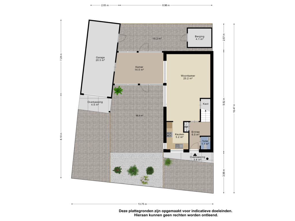 Bekijk plattegrond van Begane Grond Tuin van Drachmenruwe 13-A