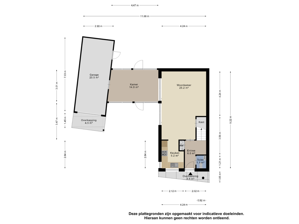 Bekijk plattegrond van Begane Grond van Drachmenruwe 13-A