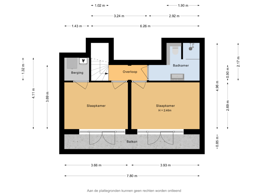 Bekijk plattegrond van 2e verdieping van Paetsstraat 29-C