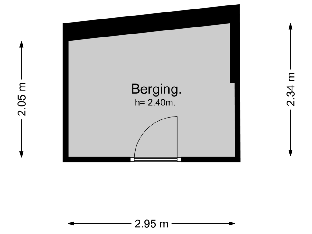 Bekijk plattegrond van Berging van Kreupelstraat 24