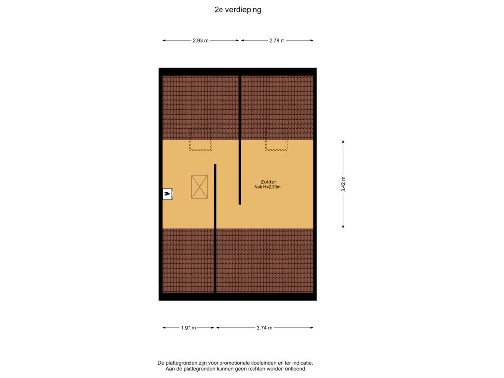 Bekijk plattegrond van 2e verdieping van Puttershof 11