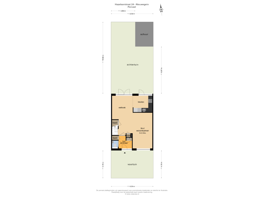 Bekijk plattegrond van PERCEEL van Hazelaarstraat 24