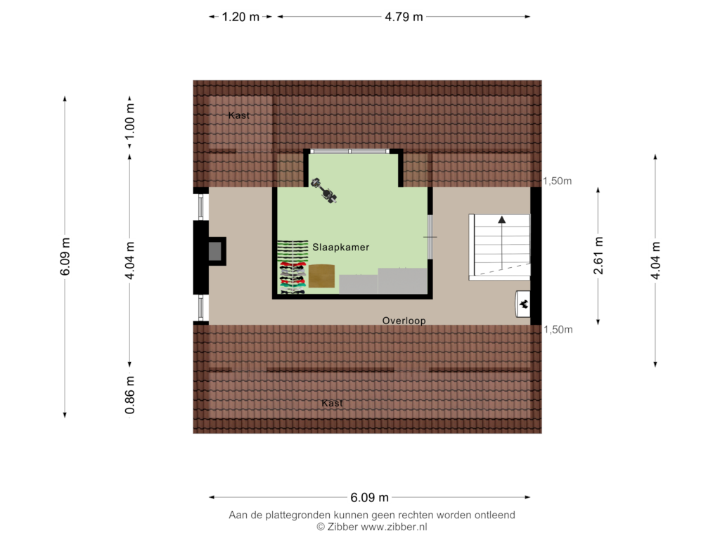 Bekijk plattegrond van Tweede Verdieping van Spelbergsweg 17