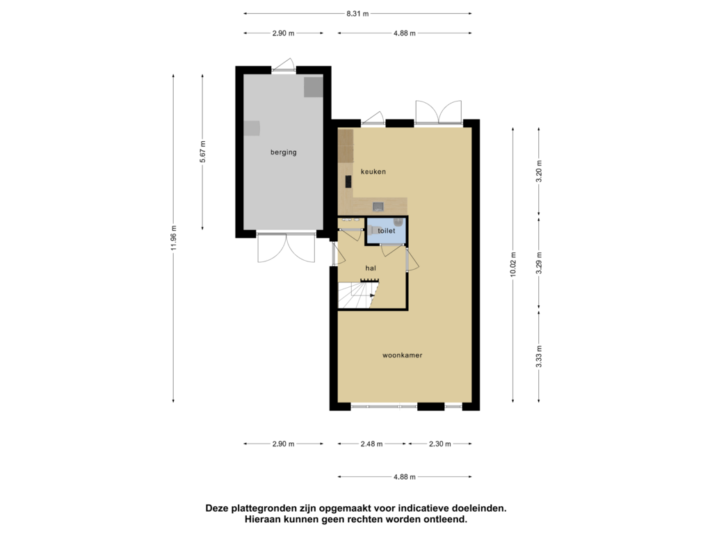 View floorplan of Begane grond of Spinnerijstraat 31