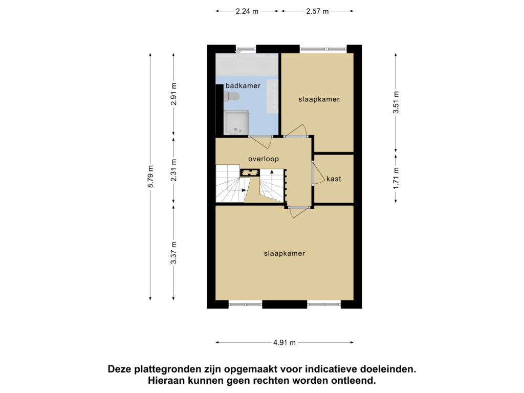 View floorplan of 1e verdieping of Spinnerijstraat 31