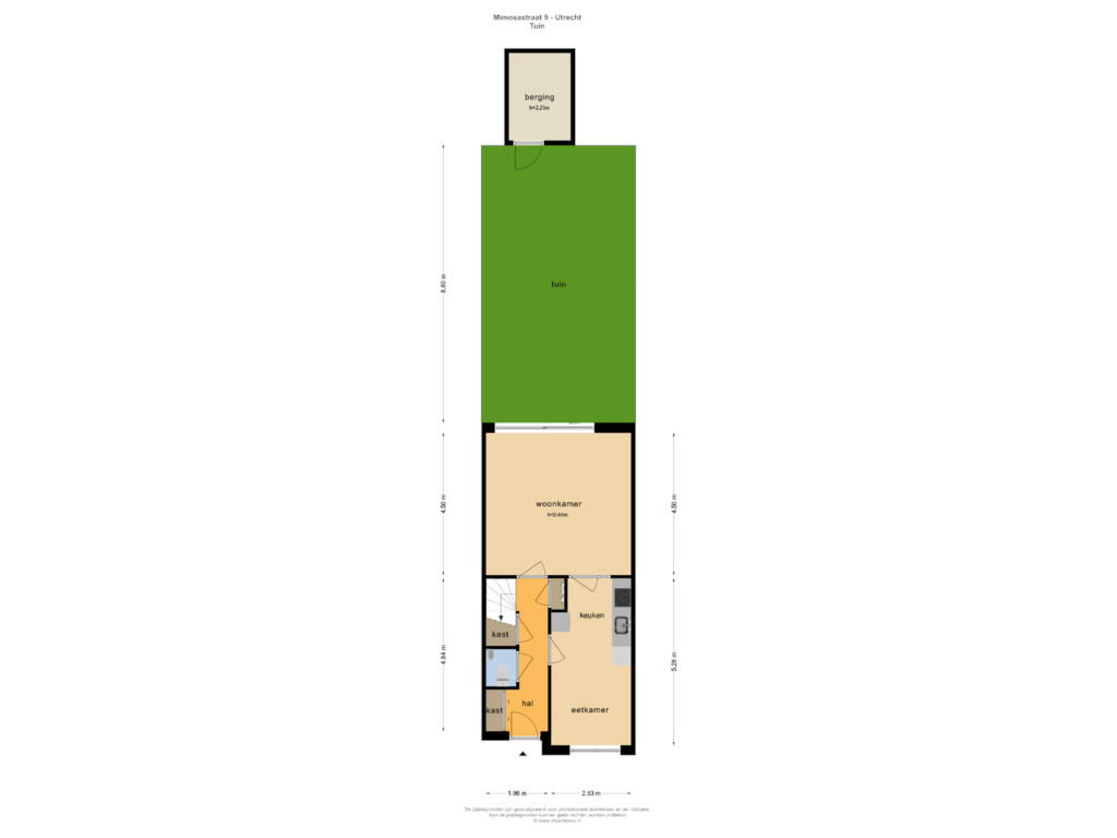 Bekijk plattegrond van TUIN van Mimosastraat 9