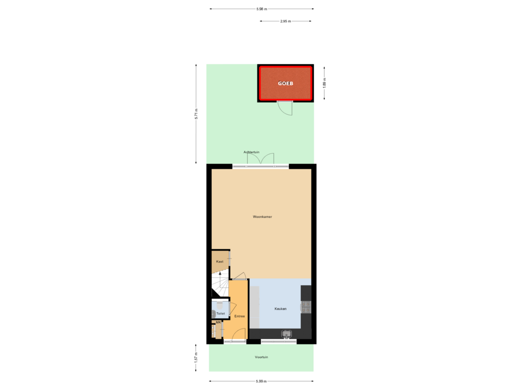 View floorplan of Situatie of Hof ter Dreef 12