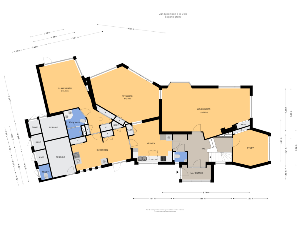 Bekijk plattegrond van Begane Grond van Jan Steenlaan 3