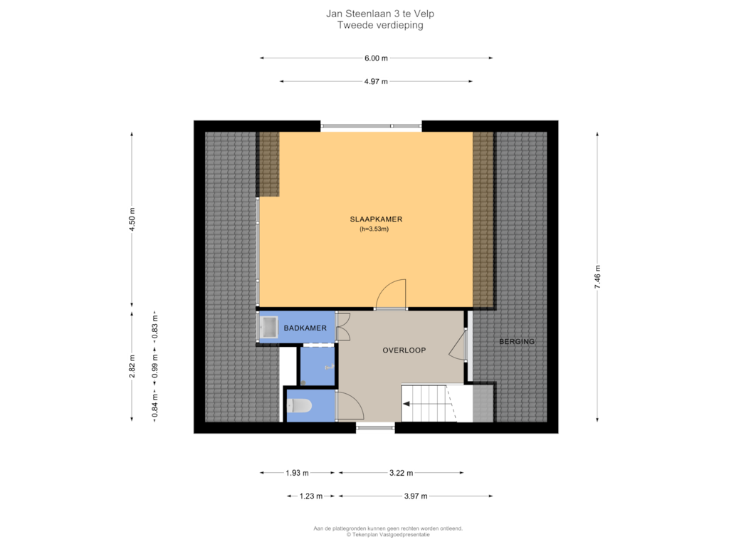 Bekijk plattegrond van Tweede verdieping van Jan Steenlaan 3