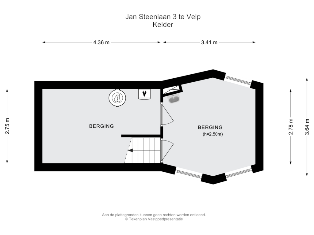 Bekijk plattegrond van Kelder van Jan Steenlaan 3