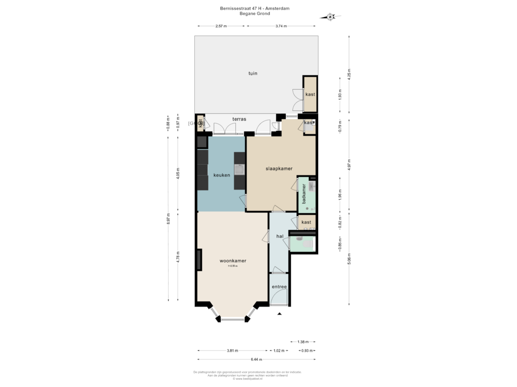 View floorplan of Begane Grond of Bernissestraat 47-H