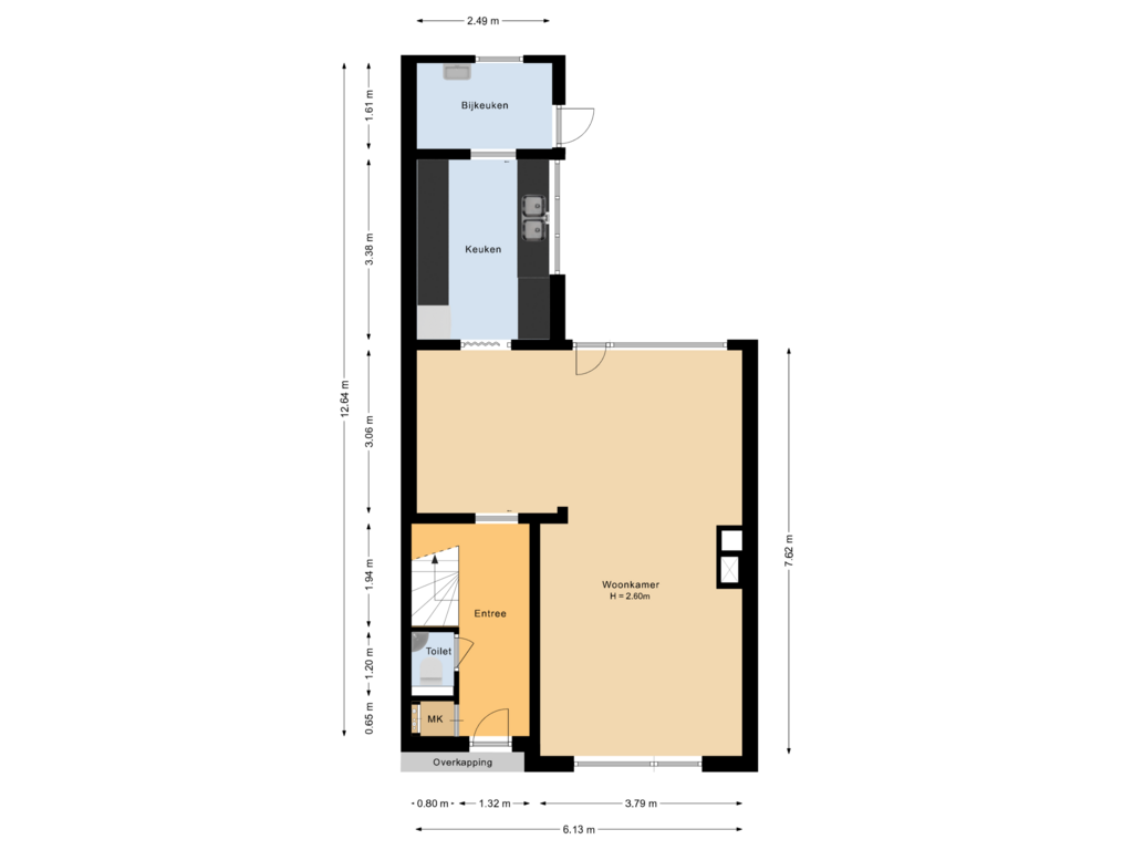 Bekijk plattegrond van Begane grond van Boslaan 51