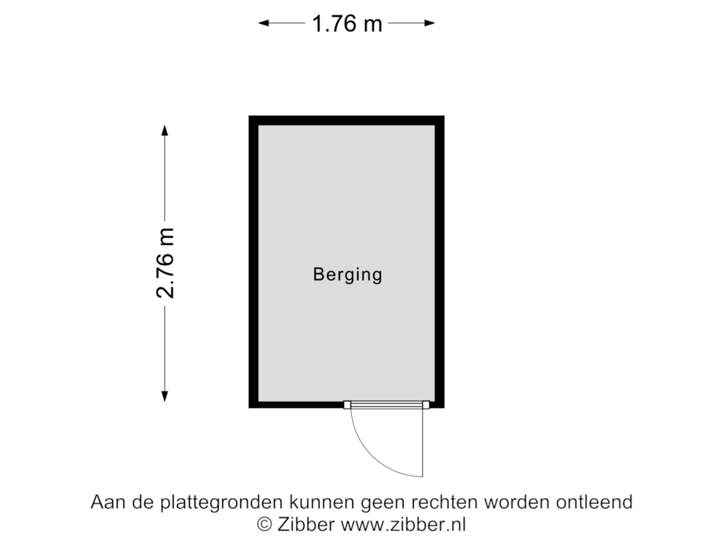 View floorplan of Berging of Boerhaaveplein 47