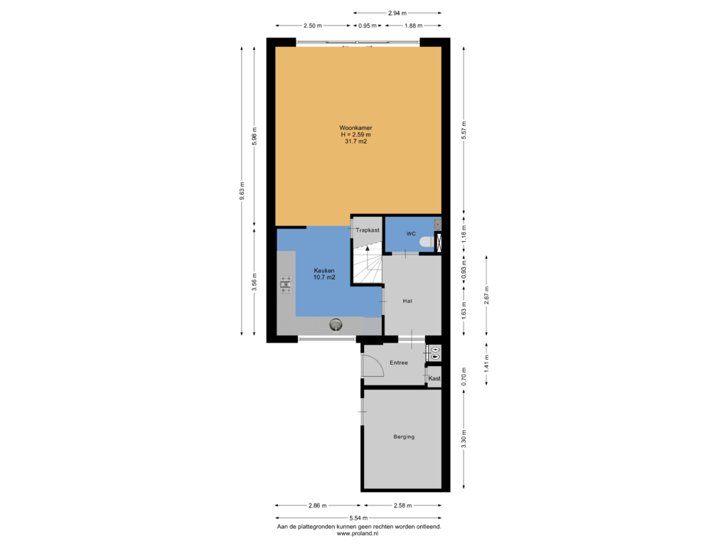 Bekijk plattegrond van Begane Grond van Keizerskroon 16