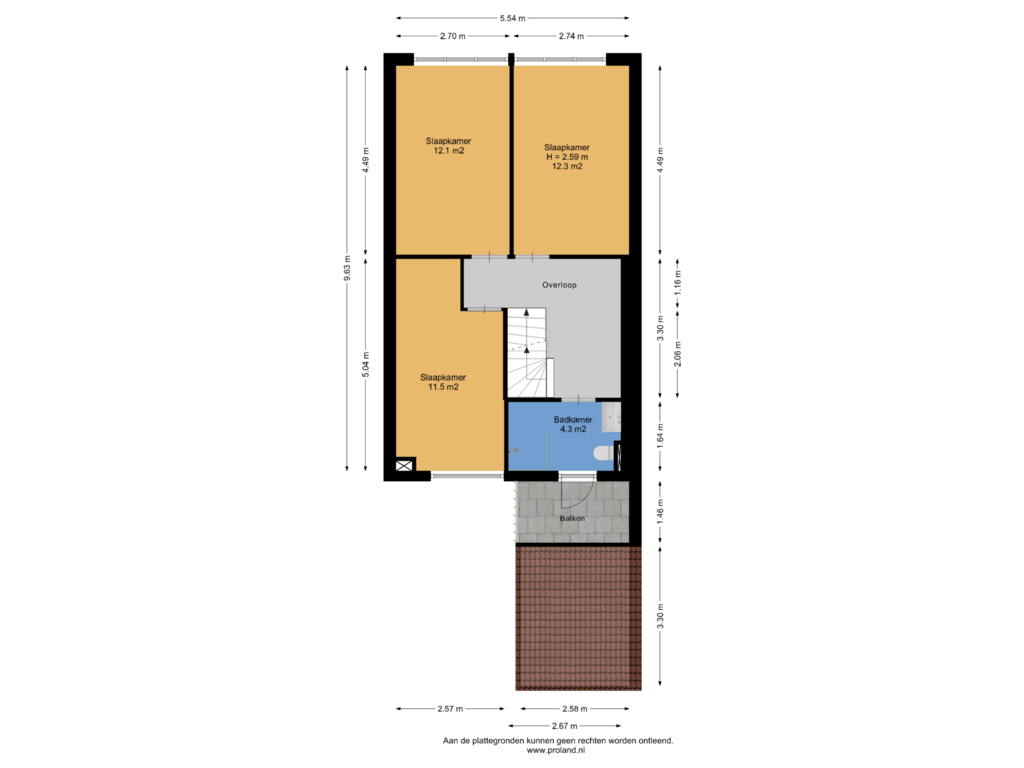 Bekijk plattegrond van 1e Verdieping van Keizerskroon 16